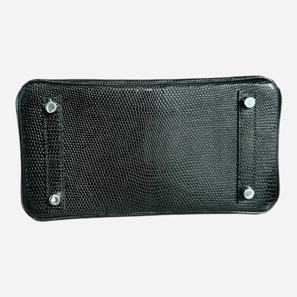 Hermes Black Lizard & Palladium Hardware Birkin 25 - Picture 5 of 8